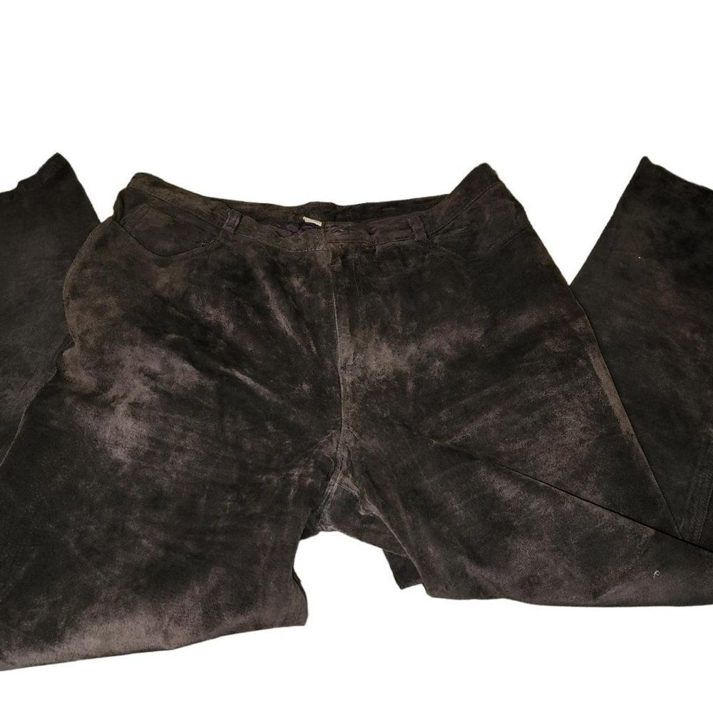 Rafaella Sport Brown Suede Pants size 16